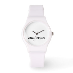 Montre blanche sportive de silicone d'ARCHITECTE