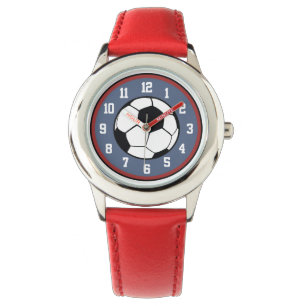 Montre Bleu blanc rouge de ballon de football