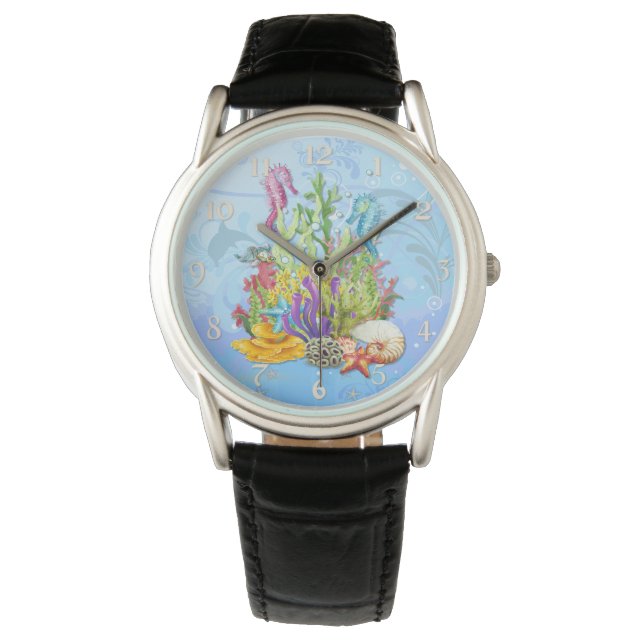 Montre Bleu de la vie marine tropicale (devant)