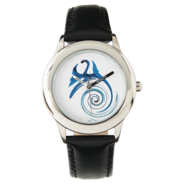 Montre Bleu Dragon Mysical Animal Art (devant)