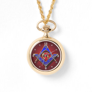 Montre Bleu et or carrés de boussoles de McKim