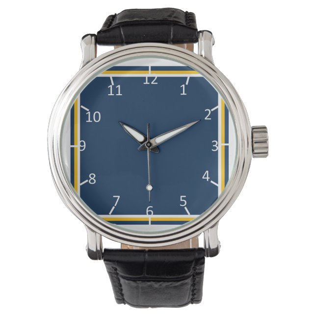 Montre Bleu et or facturé (devant)