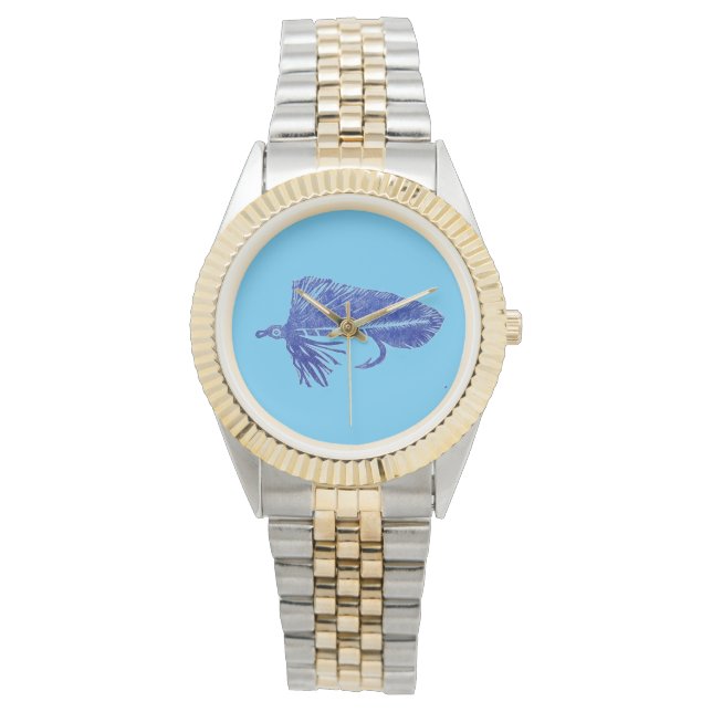 Montre Bleu Matuka bandoulière pour l'attache à la mouche (devant)