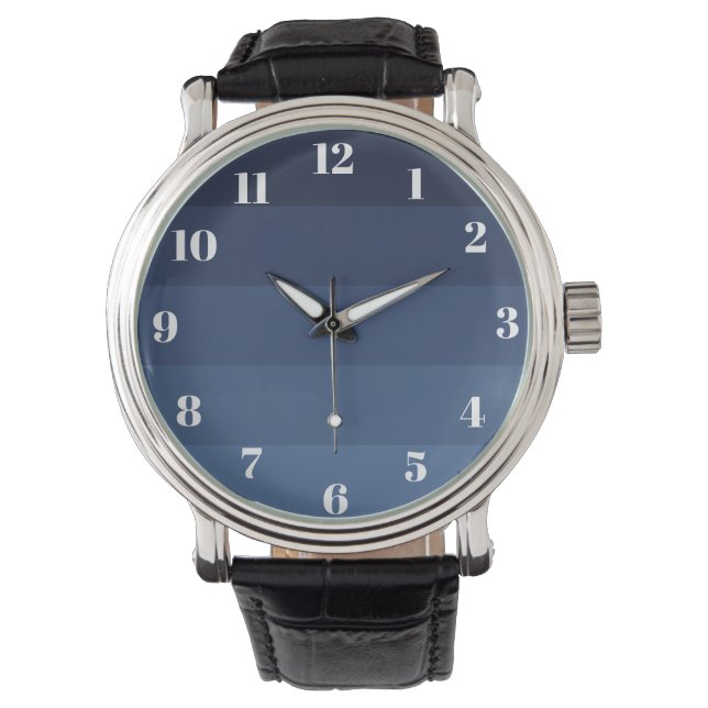Montre Bleu Monochromatique (devant)