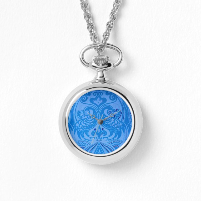 Montre Bleu Oriental Peacock Birds (Recto)