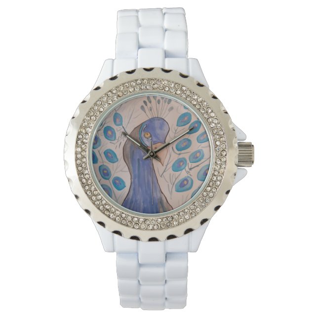 Montre bleu Peacock (devant)