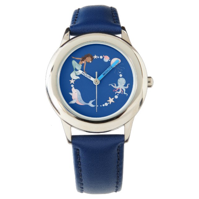 Montre bleu sous la mer (devant)