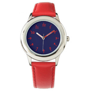 Montre Bleu teinte rouge trop