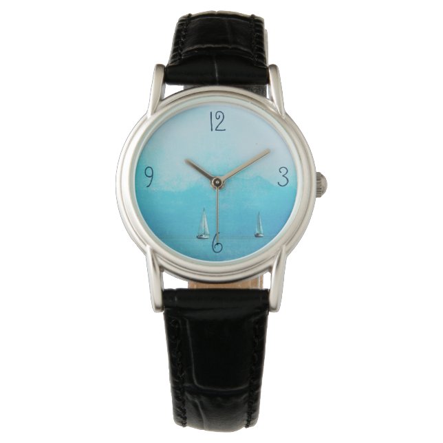 Montre bleu voile (devant)