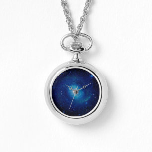 Montre bleue fraîche de galaxie