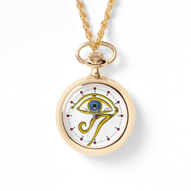 Montre BLEUE TALISMAN / YEUX DE HORUS, Blanc (Recto)