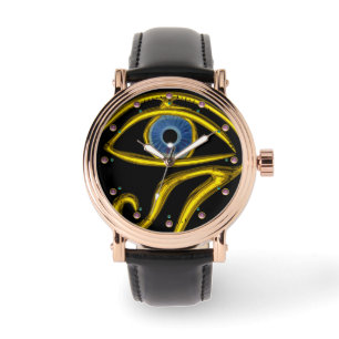 Montre BLEUE TALISMAN / YEUX DE HORUS, Noir