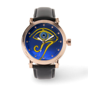MONTRE BLEUE TALISMAN / YEUX D'HORUS