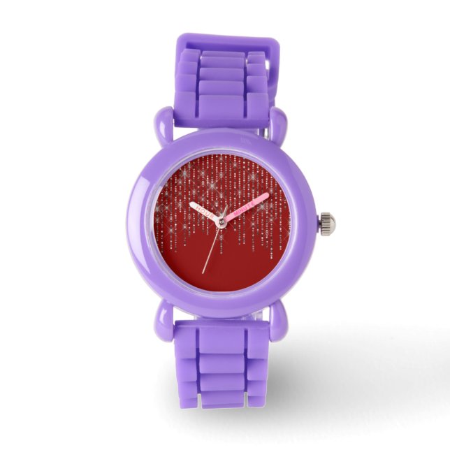 Montre Bling en pierre rouge (Recto)
