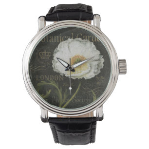 Montre Blossoms blancs et Feuille