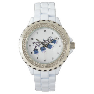 Montre Blue Canterbury Bells Womens Rhinestone Watch