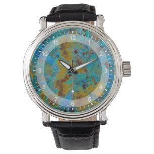 Montre Blue chrysocolla jasper