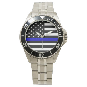 Montre Blue Line mince observent