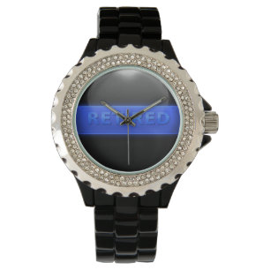 Montre Blue Line mince - retiré