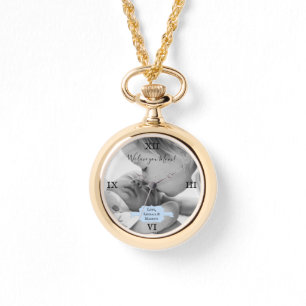 Montre Blue Minimalist Photo Fête des Mères Regarder en l