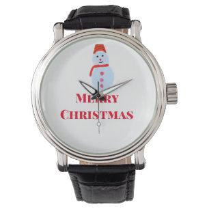 Montre Blue snowman Noël merveille Noël ajouter le nom