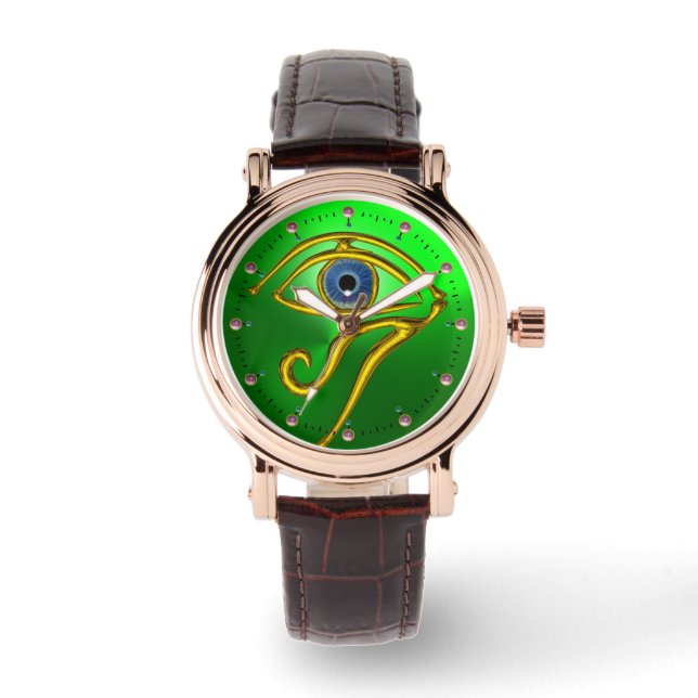 Montre BLUE TALISMAN, OR HORUS OEIL Emerald Green (Recto)