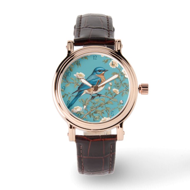 Montre Bluebird William Morris Inspiré Turquois (Recto)