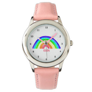 Montre Boho Arc-en-ciel Aquarelle Filles mignonnes Enfant
