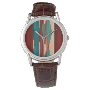 Montre Bois et turquoise