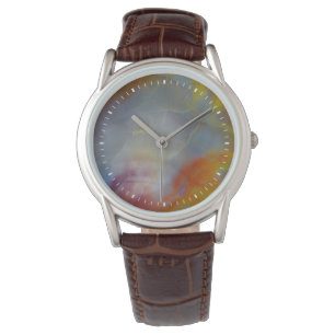 Montre Bois Pétrifié Abstrait en gros plan