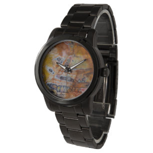 Montre Bois Pétrifié Brun