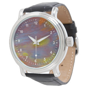 Montre Bois Pétrifié en Gros Plan
