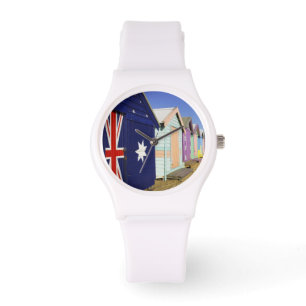 Montre Boîtes de bain, plage de Middle Brighton, Port