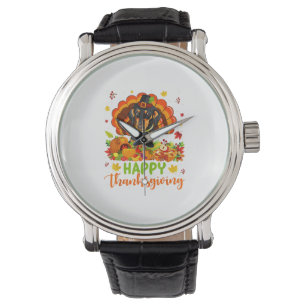 Montre Bon thanksgiving Dachshund Chien Turquie Amoureux