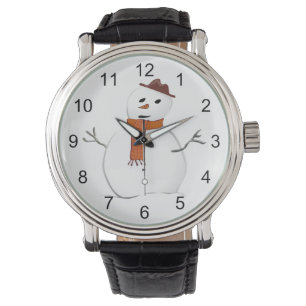 Montre Bonhomme de neige avec l'hiver de vacances