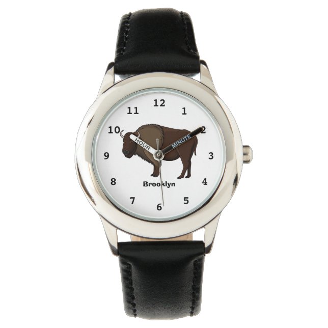 Montre Bonne illustration de bison américain (devant)