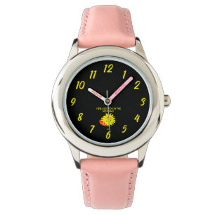 Montre Bonne nuit Sun Kids Rose Leather Watch