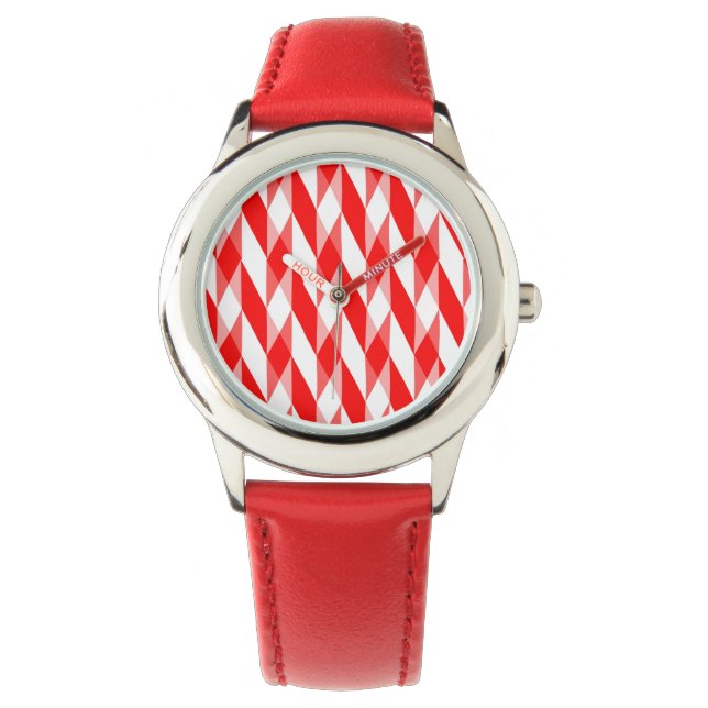 Montre Bonnet rouge et blanc (devant)