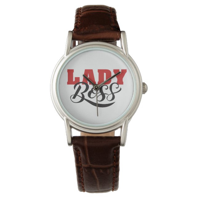 Montre Boss Lady Mindset – Powerful Women Quote Design (devant)