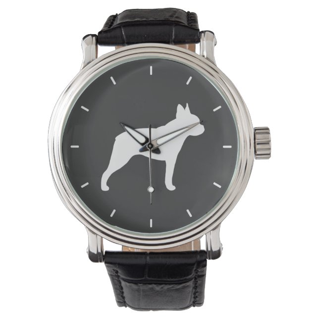 Montre Boston Terrier Silhouette (devant)