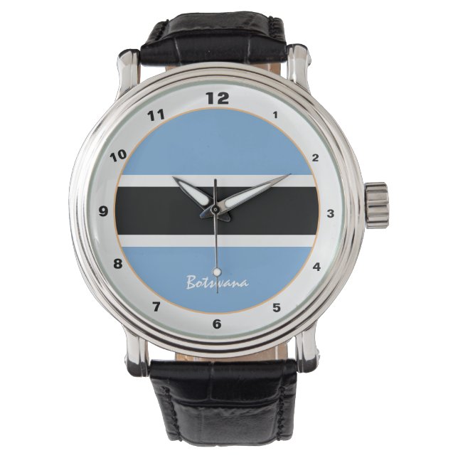 Montre Botswana Drapeau & Botswana mode tendance / design (devant)