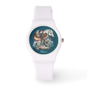 Montre Botte de cheval Cowgirl bottes de cowboy casquette