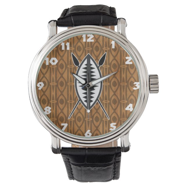 Montre Bouclier et oreilles rustiques africains (devant)