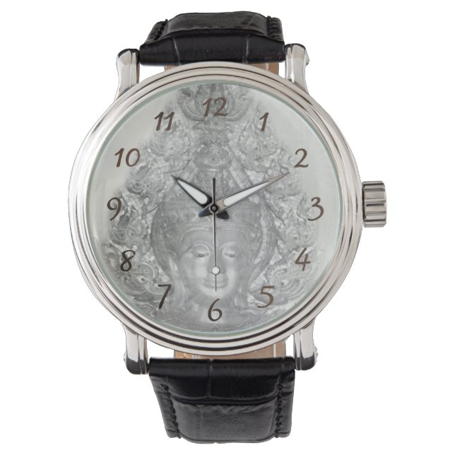 Montre bouddha argenté (devant)