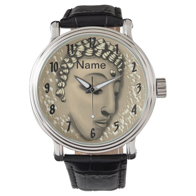 Montre Bouddha de la paix sépia (devant)