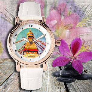 Montre Bouddha Eyes, Boudhanath Stupa, Népal