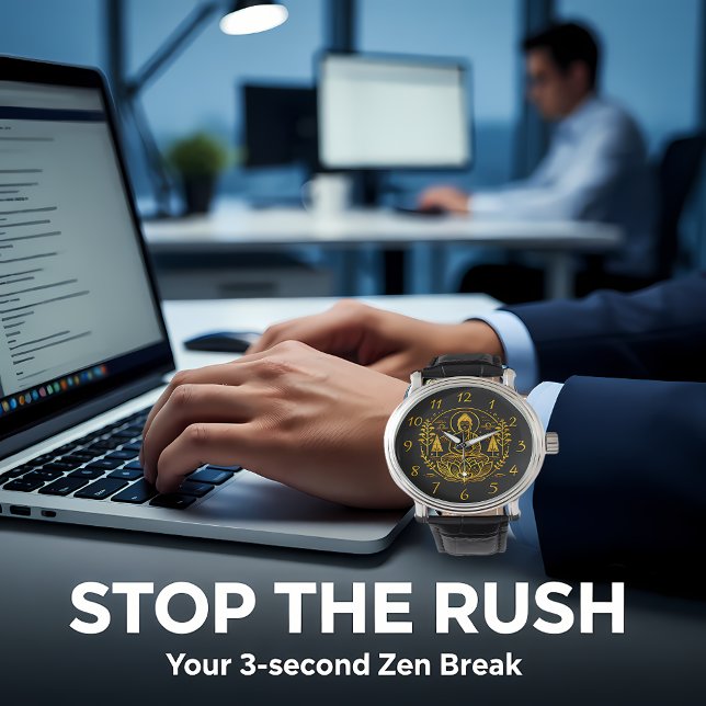 Montre Bouddha symbolique entouré d'éléments naturels (Créateur téléchargé)