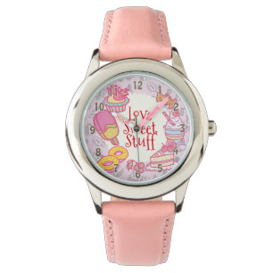 Montre Boulangerie sucrée et boissons rose