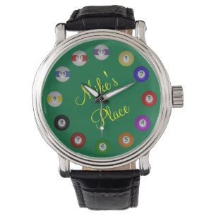 Montre Boule de billard numérotée avec le nom