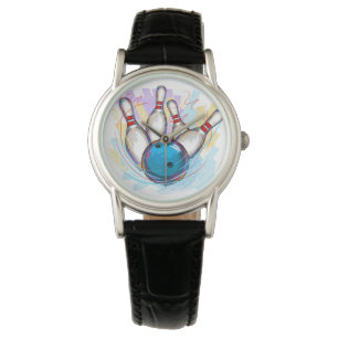 Montre Boule de Bowling et Pins